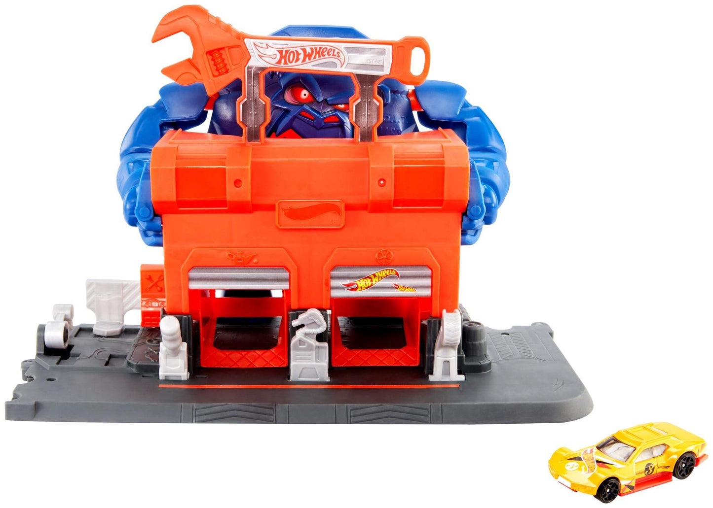 Hot Wheels Creature Mostruose Playset Gorilla, Giocattolo per Bambini 3+ Anni, GJK89