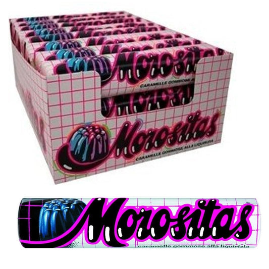 Caramelle Stick Morositas Gusto Liquirizia - 24 Confezioni