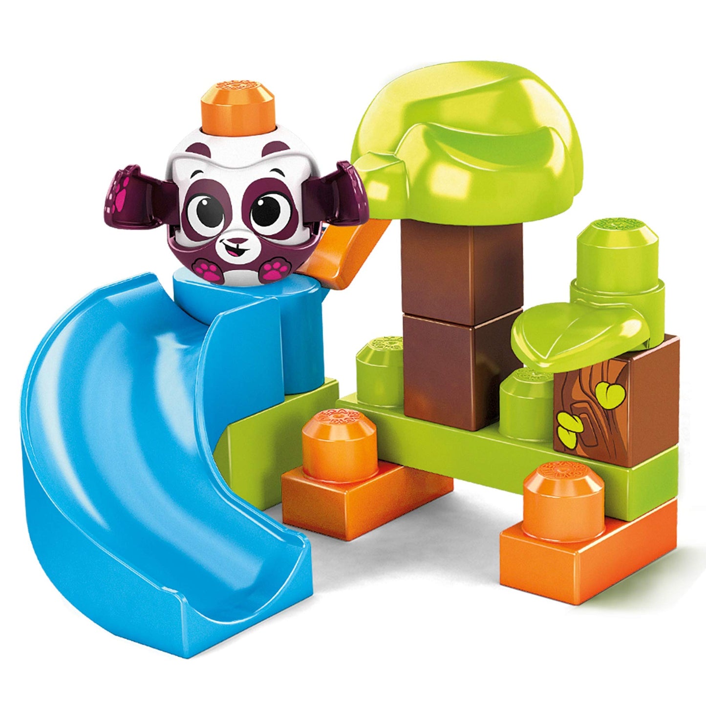 Mega Bloks First Builders, Bubù Cuccioli con Lanciatore Tema Foresta, 12 Blocchi da Costruzione, Giocattolo per Bambini 1+ Anni,GKX68