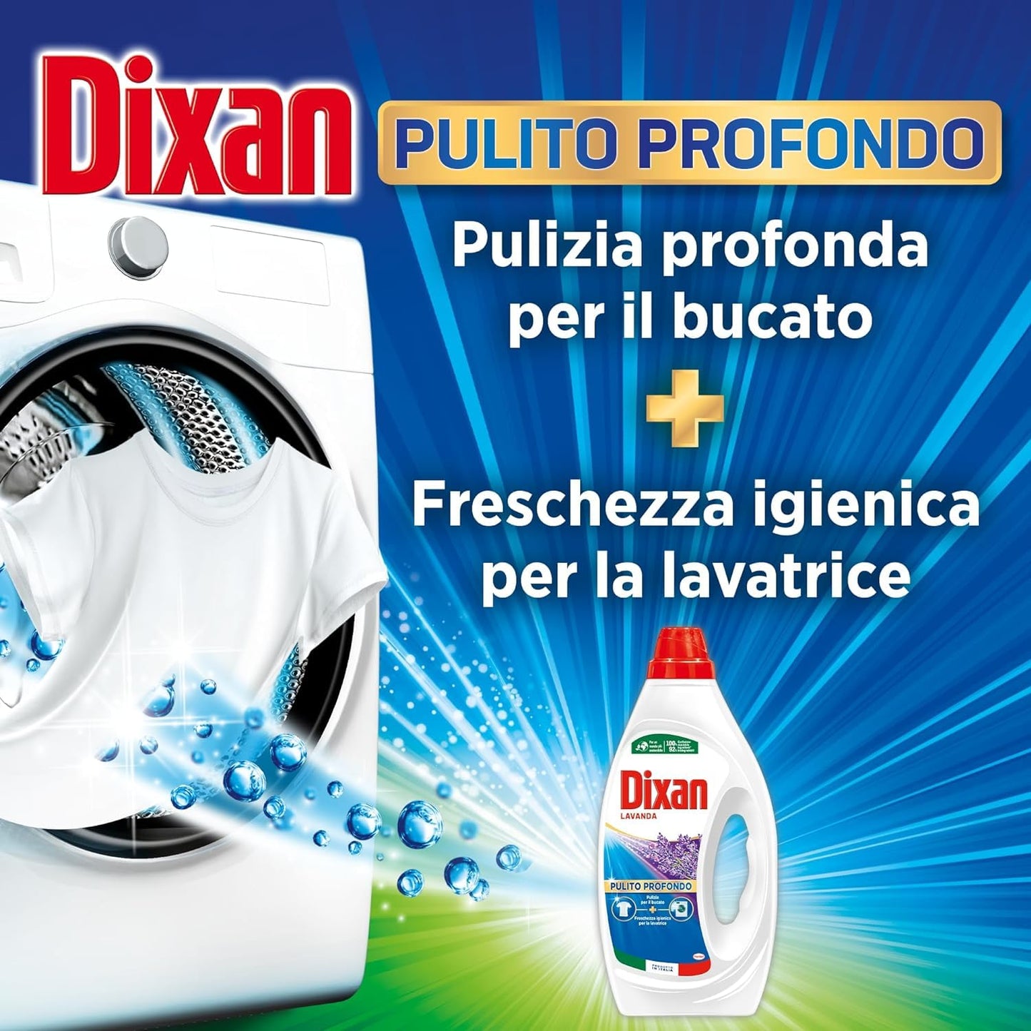 Dixan Detersivo Lavatrice Liquido Lavanda, 6 confezioni da 19 lavaggi, 114 lavaggi totali