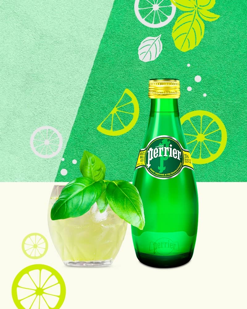 Perrier, Acqua Minerale Frizzante in Vetro - 4 bottiglie da 33cl