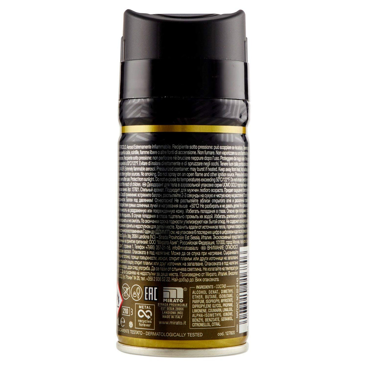 Deo Malizia Uomo Gold 150 ml