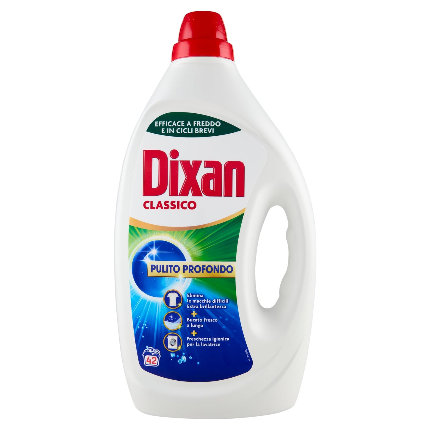 Dixan Liquido Classico Detersivo Lavatrice (42 Lavaggi), Detersivo liquido lavatrice per una pulizia profonda del bucato e freschezza igienica per la lavatrice, Rimuove le macchie da 20°C