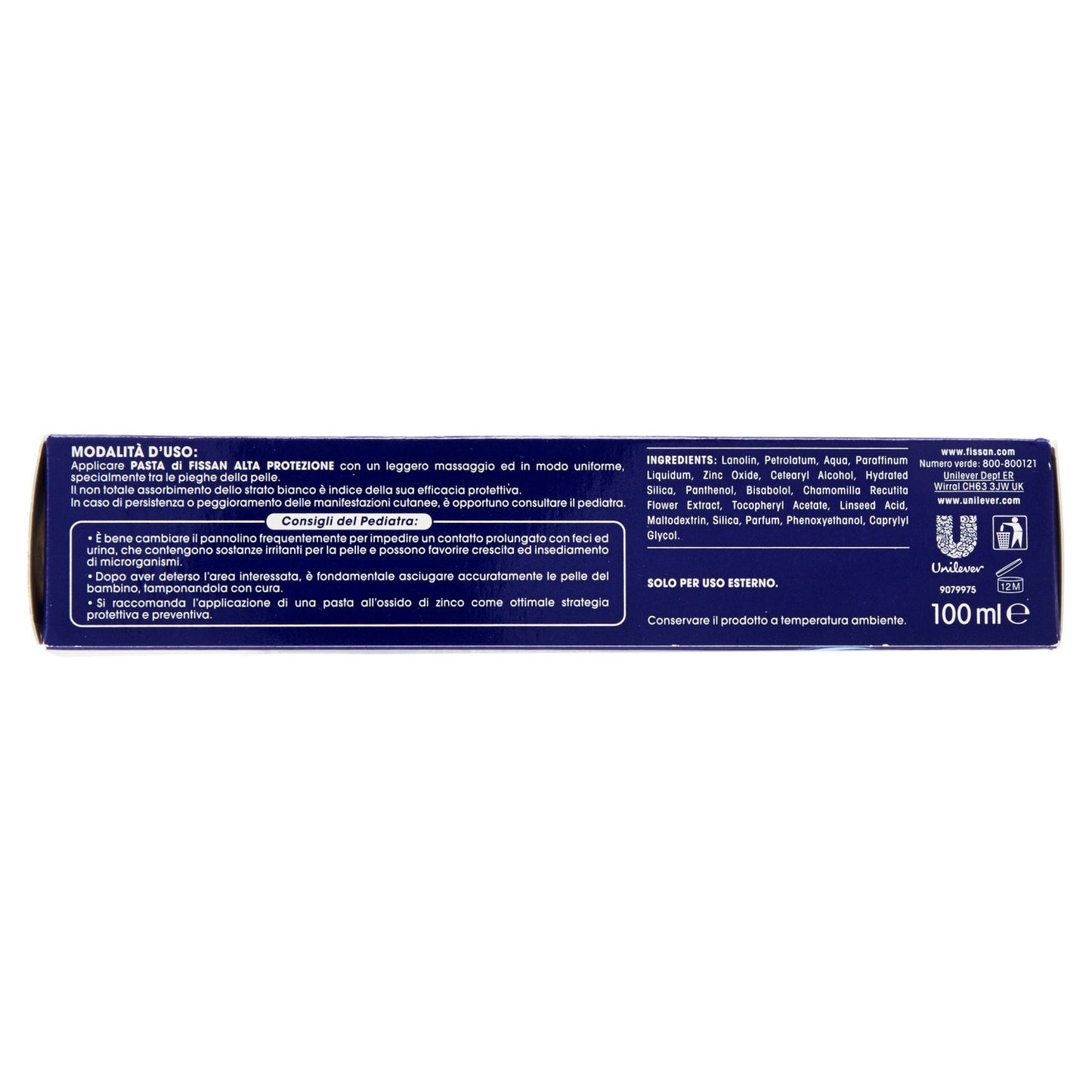 FISSAN Baby Pasta Alta Protezione, Confezione Risparmio, 12 Paste