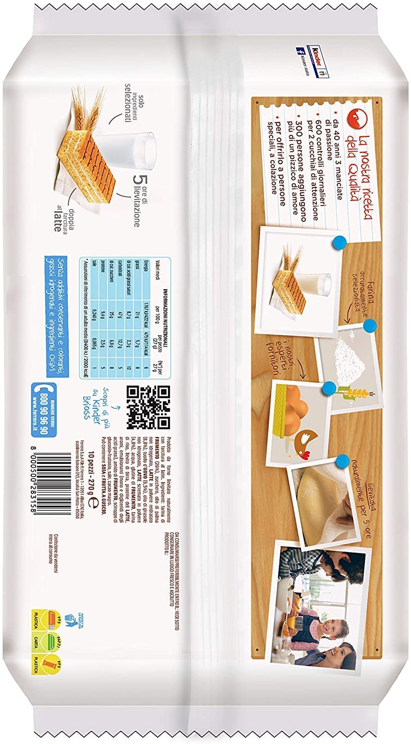 Kinder Ferrero Brioss Colazione Panecioc