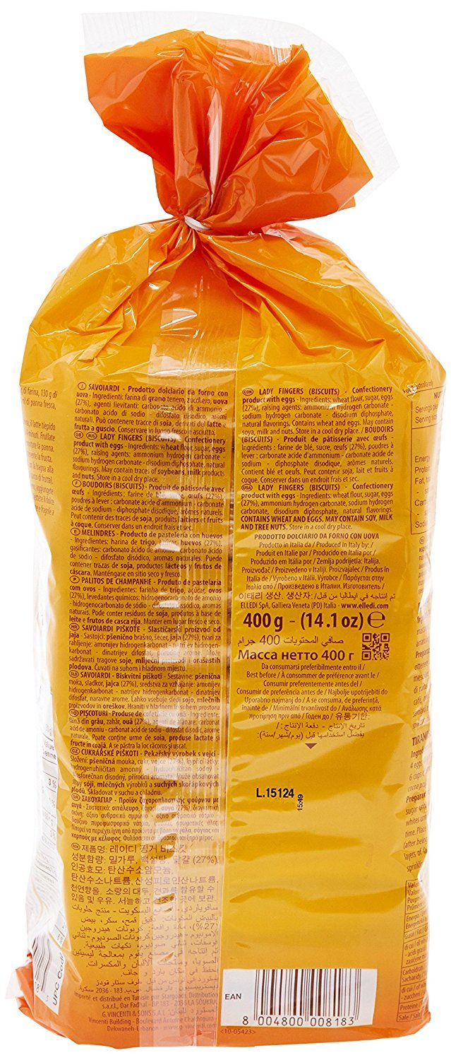 Gastone Lago: Savoiardi Ladyfingers (in inglese britannico spugna dita) 399,7 g (400 gr) Confezioni (confezione da 3)