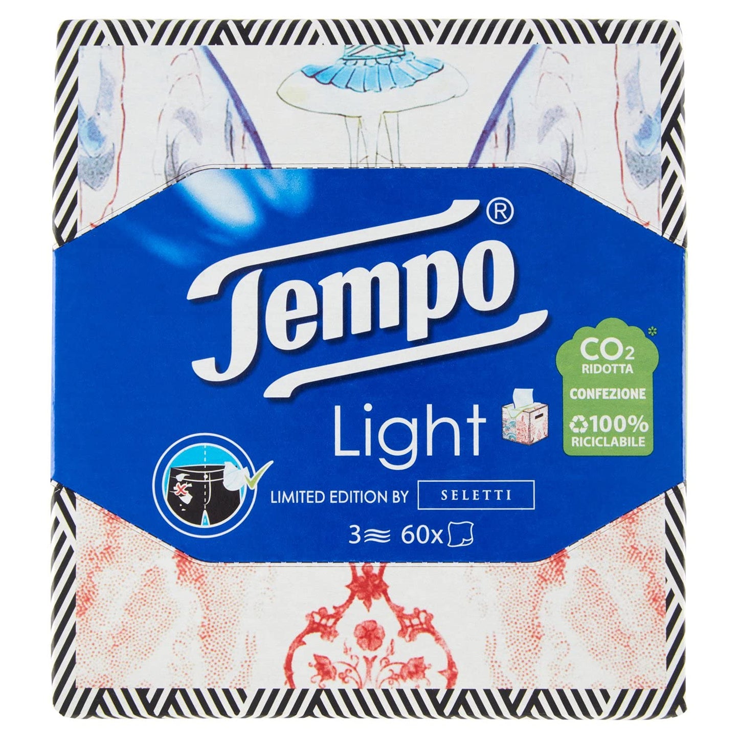 Tempo Tempo Fazzoletti Box Light 3 Veli 60 Pz Assortito, 60pz