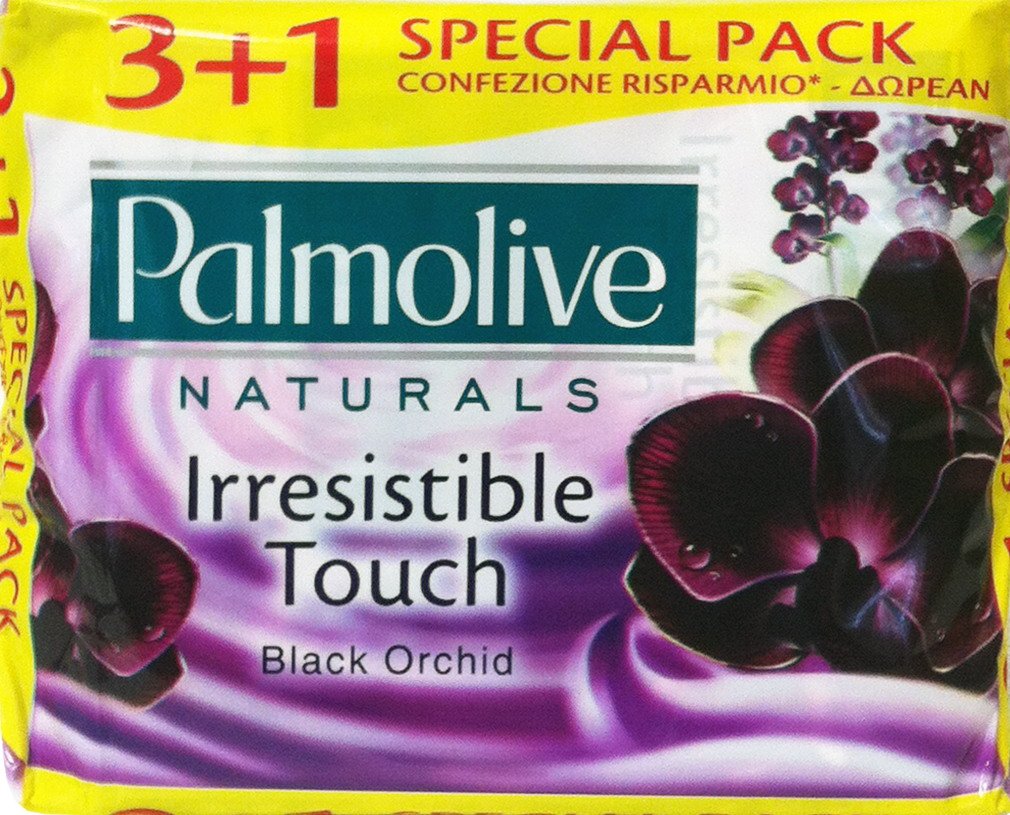 18 x PALMOLIVE Saponetta Irresistible Touch Black Orchid 4 Pezzi 360 GR