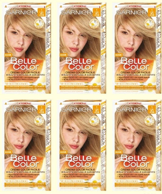 6 X Garnier Belle Color 1 - Biondo Chiaro Naturale Tintura per capelli