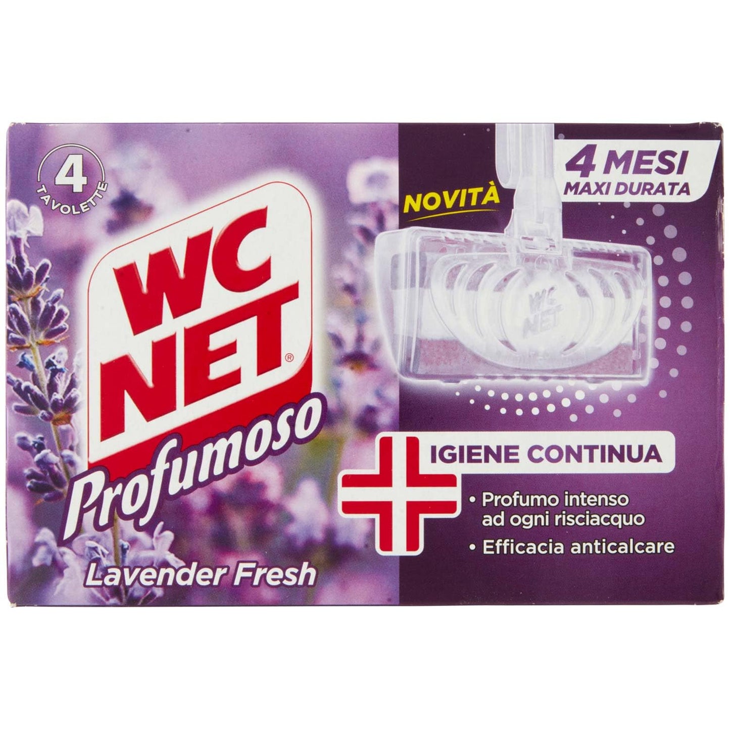 Wc Net Detergente Igienizzante Solido WC Profumoso , 4 Pezzi