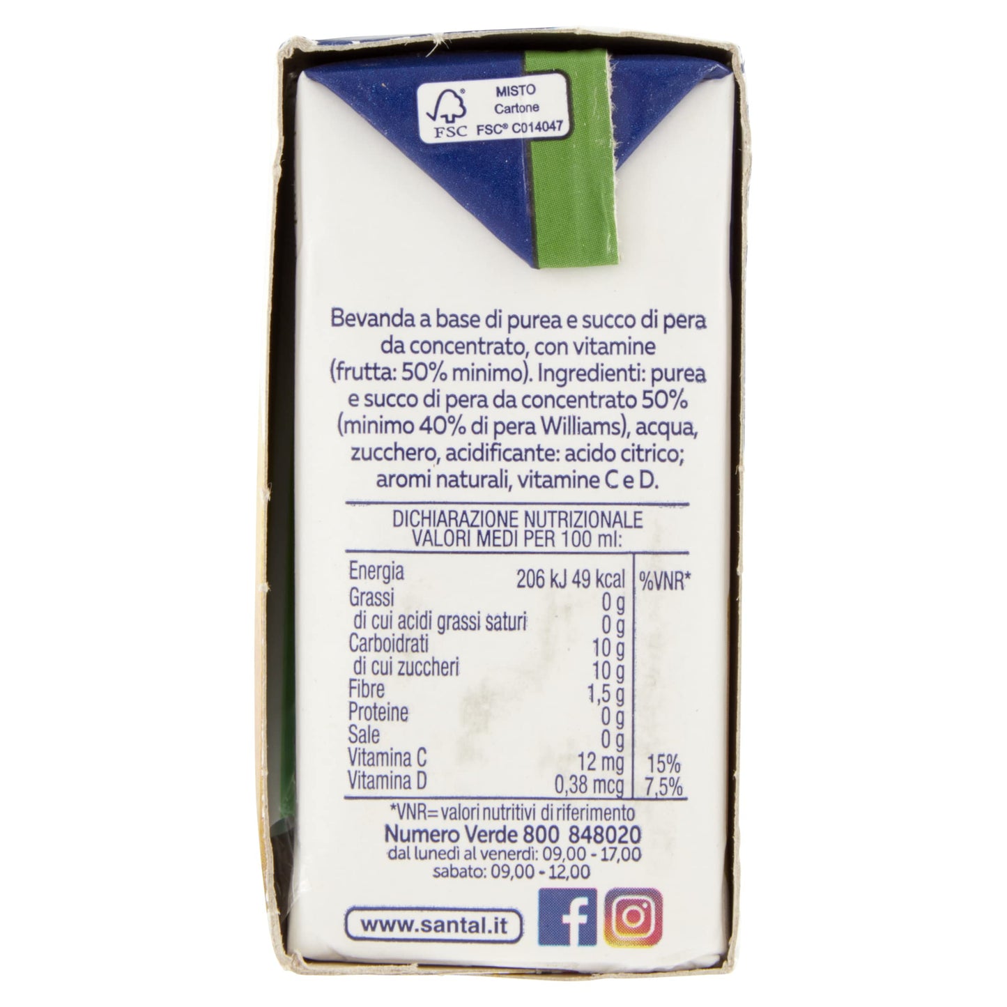 Santàl, Succo di Pera, 3x200 ml