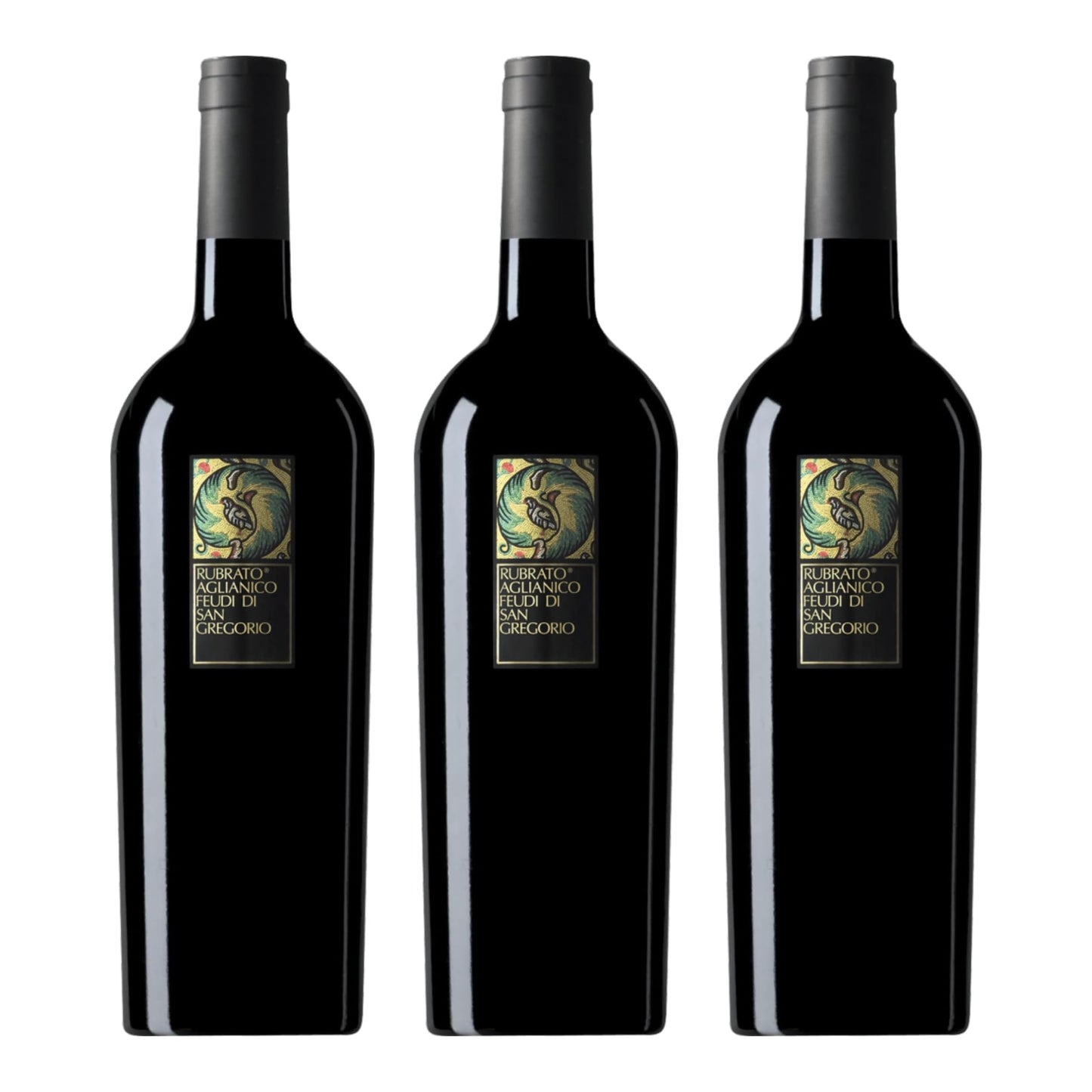 Feudi di San Gregorio | Rubrato Vino Rosso Irpinia Aglianico Annata 2021 | Confezione da 3 Bottiglie da 375ml