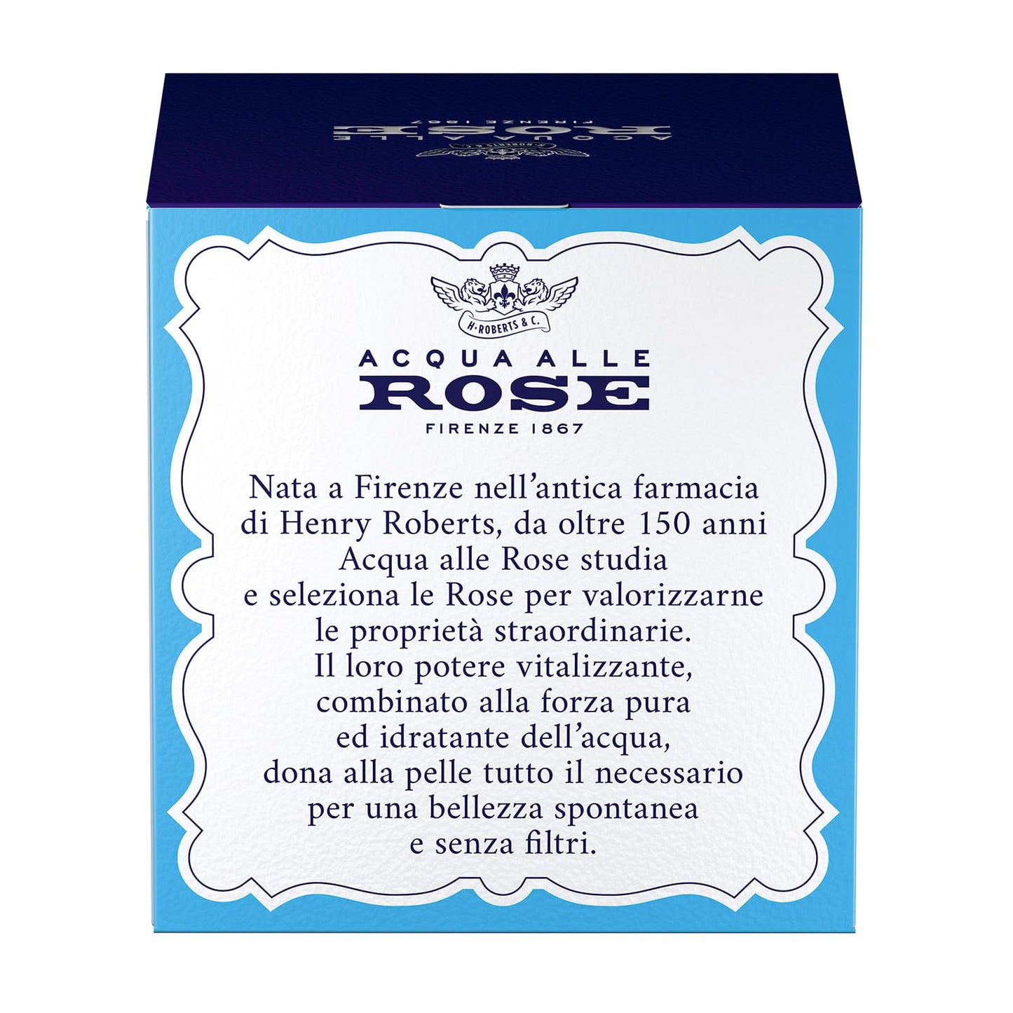 Acqua alle Rose, Crema Viso Idratante Rinfrescante con Acqua Distillata di Rosa Damascena e Vitamina E, Adatta a Pelli Normali o Miste, Crema Viso in Gel Fresca e Leggera, Idrata e Rivitalizza, 50ml