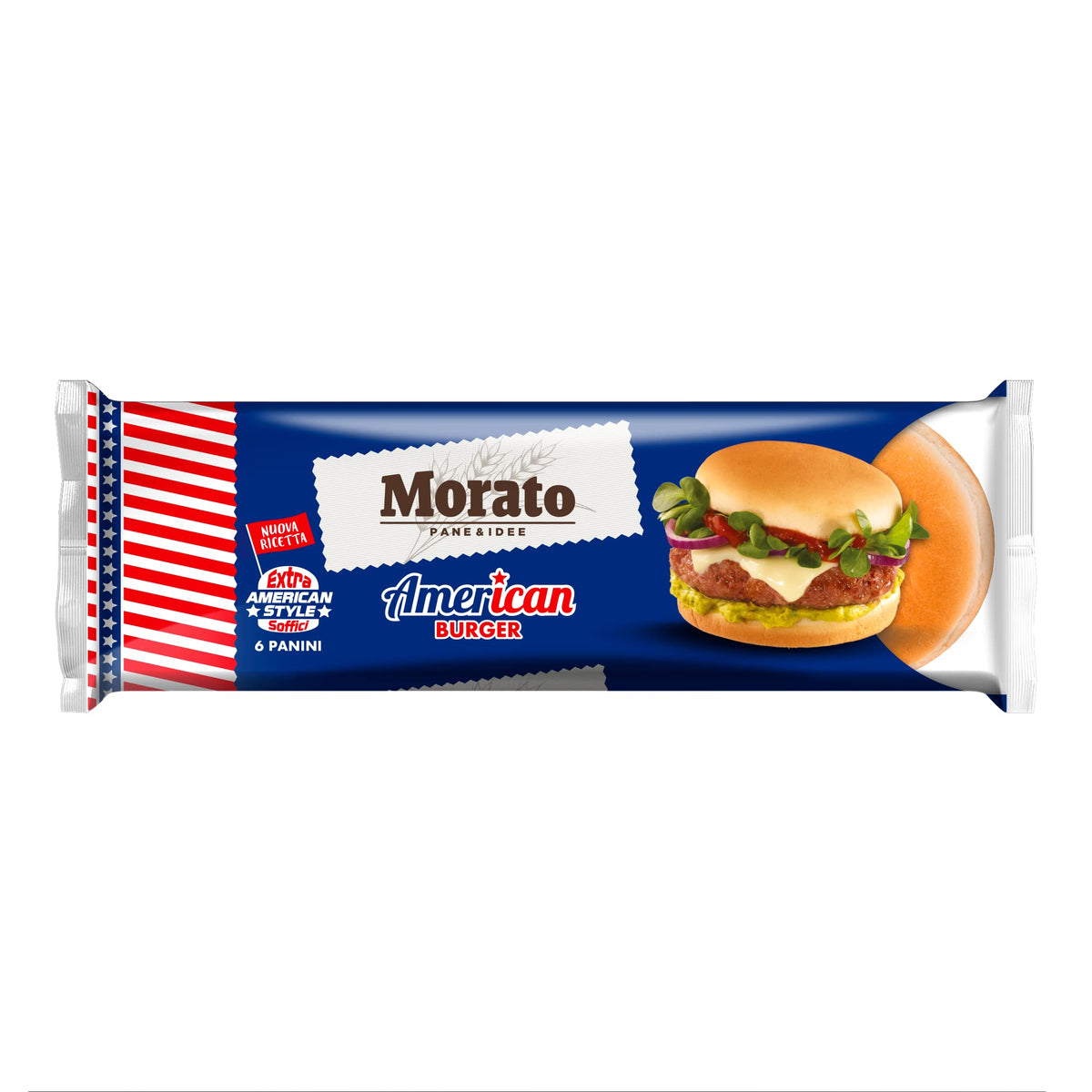 Pane Morato, American Burger, Panini Ideali per Hamburger, Confezione da 300g