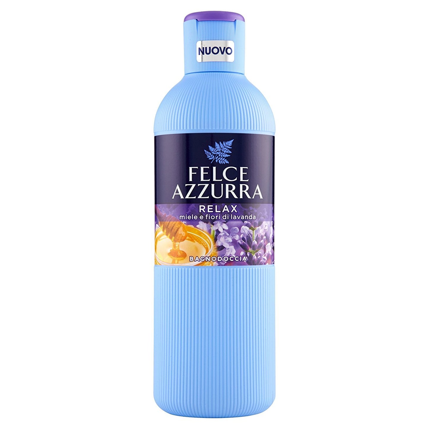 Felce Azzurra - Bagnoschiuma Profumato Fiori di Luna, Bagno Schiuma Detergente Delicato Idratante per Pelle Morbida, Note Rilassanti Lavanda e Vaniglia, Bagnodoccia Dermatologicamente Testato, 650 ml