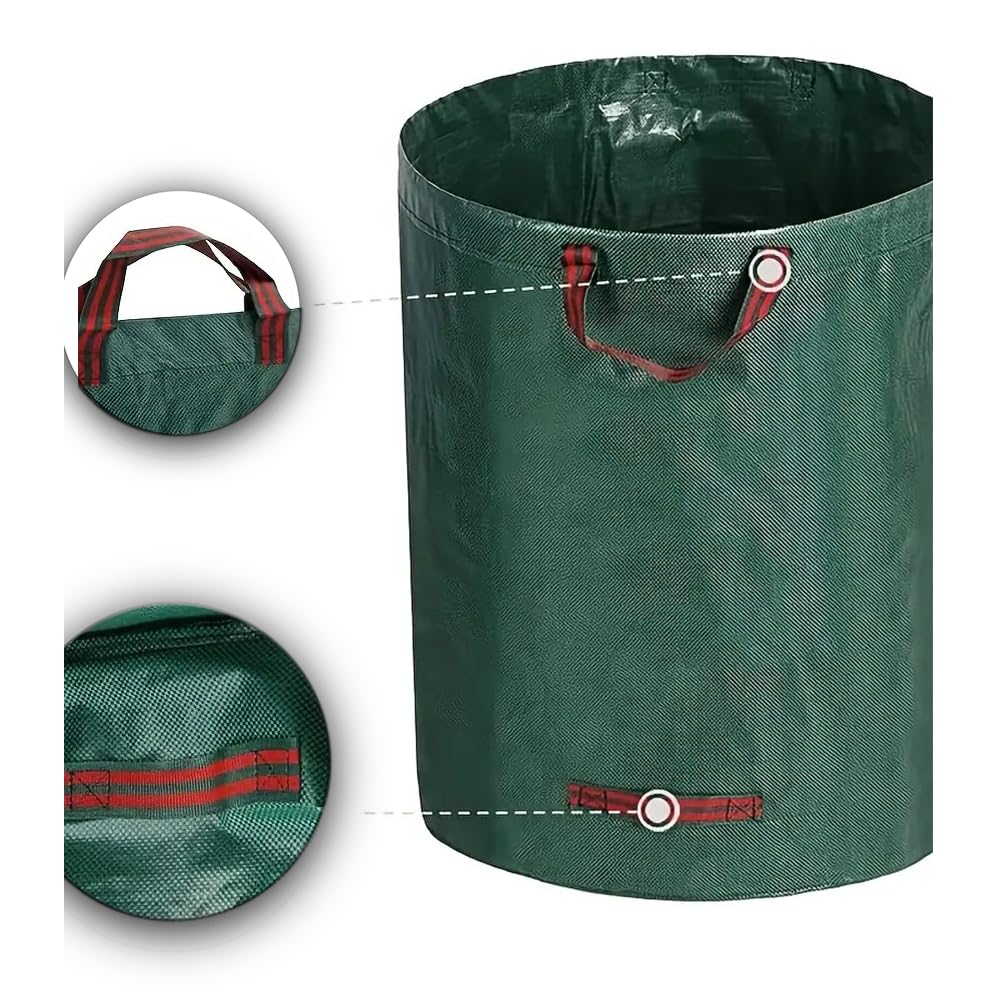 CG94 Sacco raccogli Foglie Pieghevole da Giardino Verde 67cm x h75 cm / 270 lt