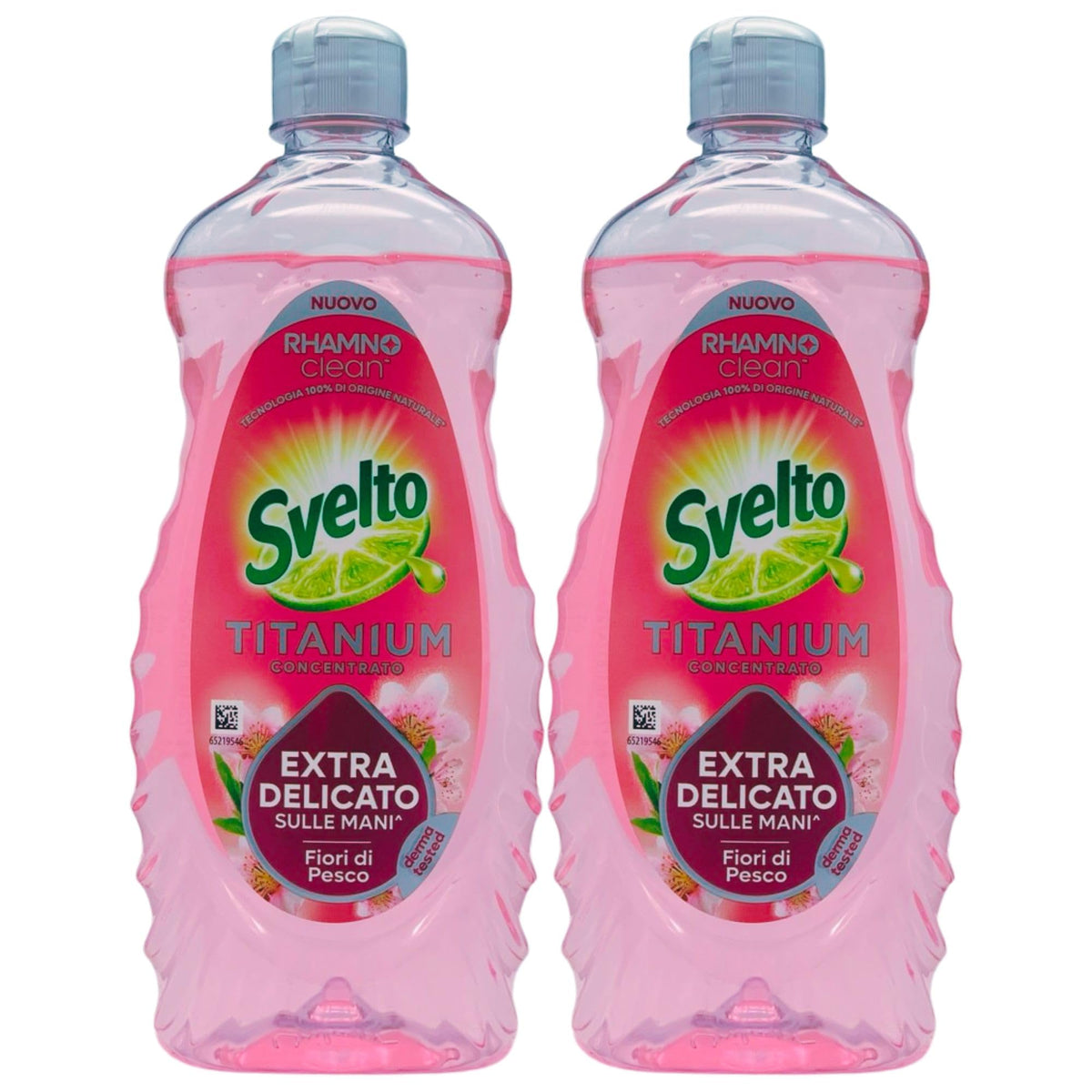 Detergente Per Stoviglie a Mano, Titanium Concentrato. Extra Delicato Sulle Mani FIORI DI PESCO, La Scelta Perfetta Per Chi Desidera Piatti Splendenti e Mani Protette 650ml