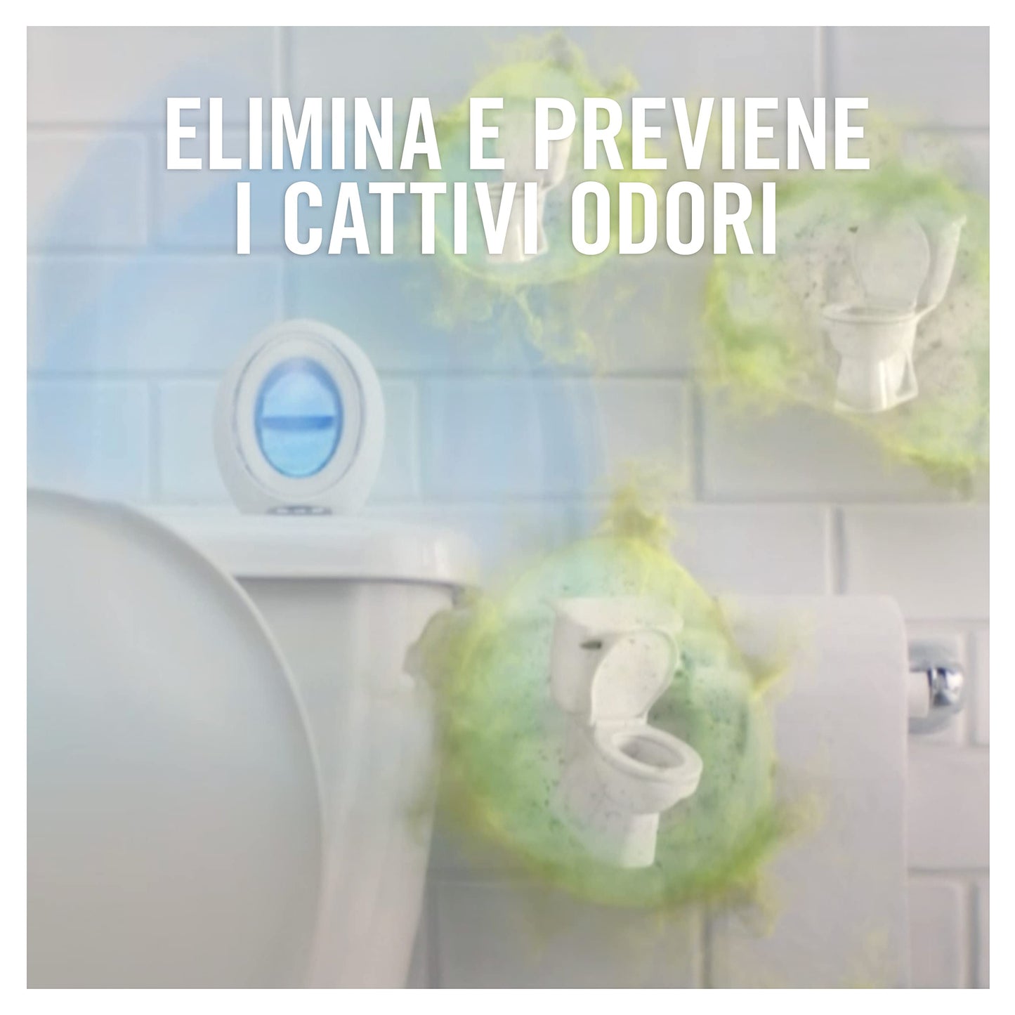 Ambi Pur Bagno Nuvole Di Cotone, Deodorante per Ambienti Ad Azione Continua Eliminazione e Prevenzione Degli Odori, 1 Pezzi