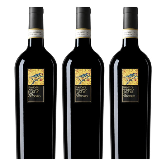 Feudi di San Gregorio Fiano di Avellino DOCG 2024 | Vino Bianco Fiano di Avellino | Confezione da 3 Bottiglie da 750ml