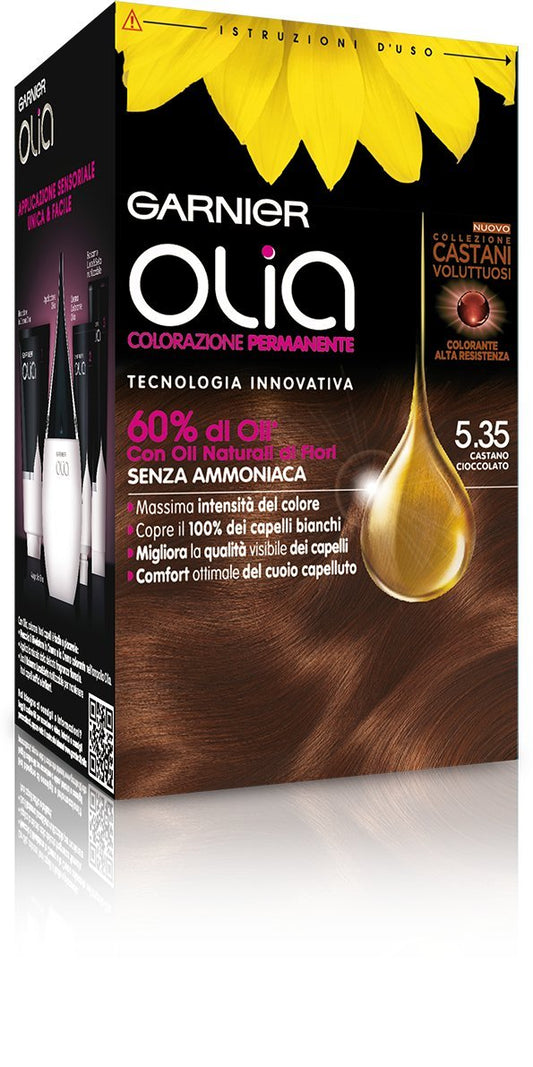 Garnier Olia Colorazione Permanente, 5.35 Castano Cioccolato