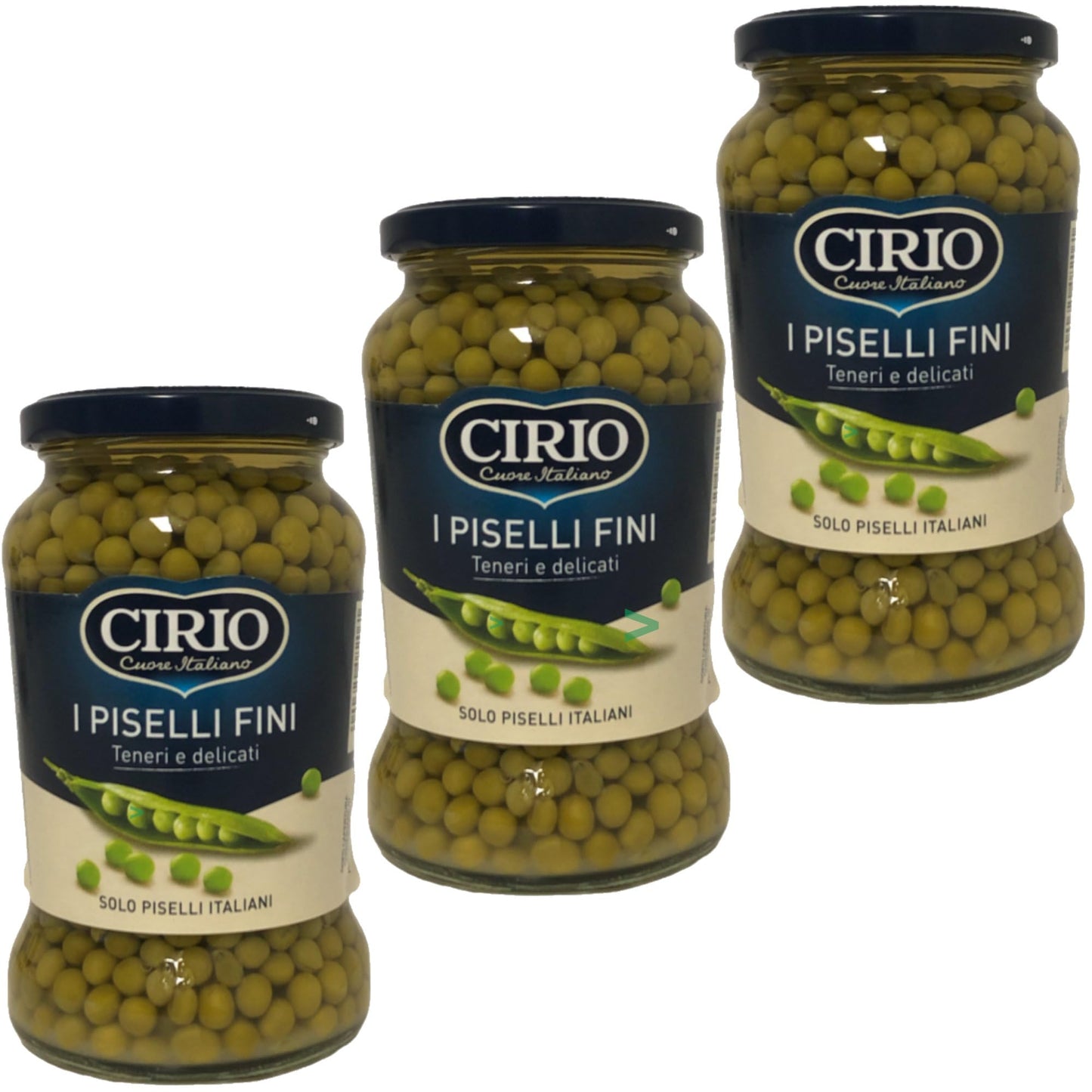 Cirio Piselli Fini Teneri e Delicati Coltivati in Italia (3 x 370g)