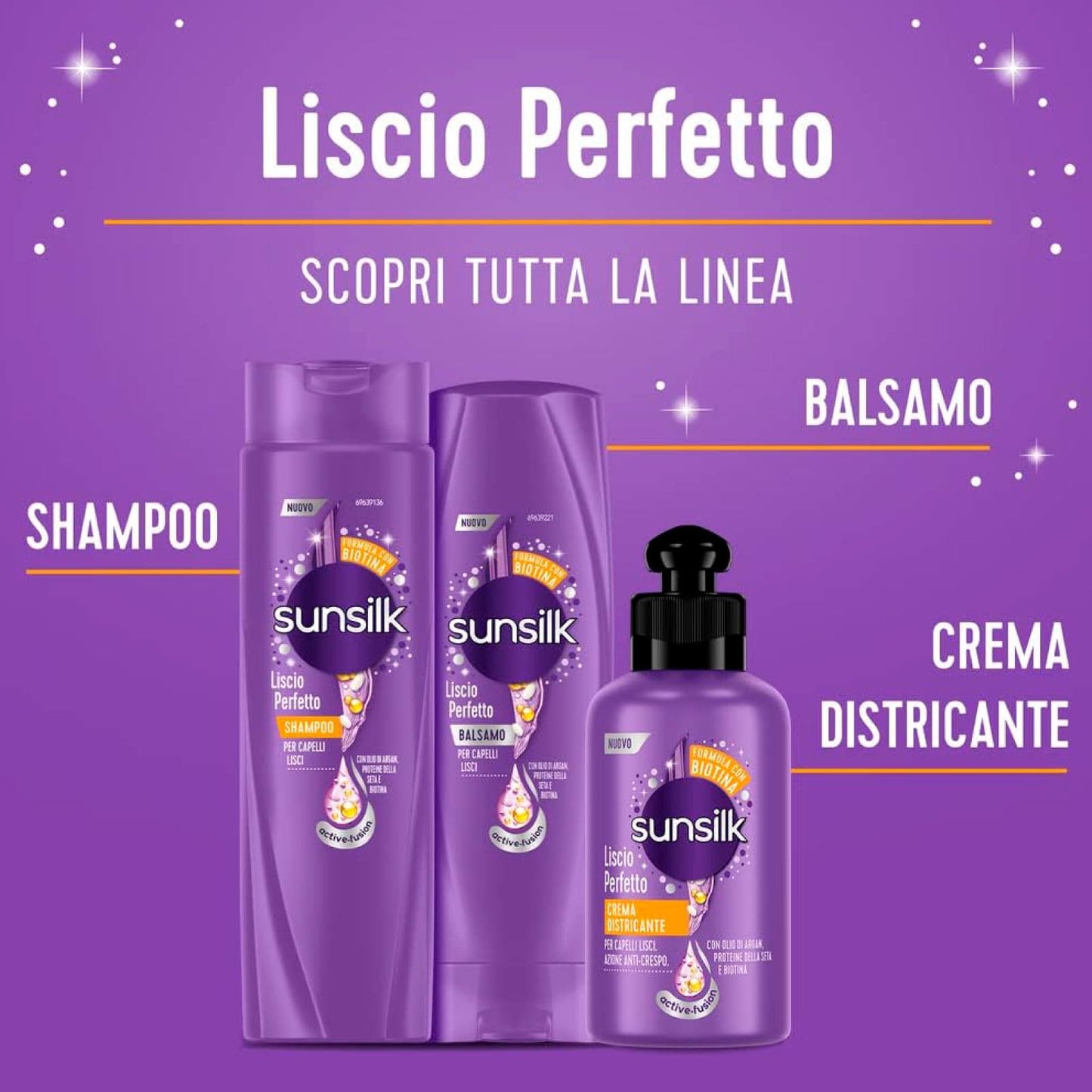 Sunsilk Balsamo Liscio Perfetto Azione Anti Crespo per Capelli Lisci e Brillanti - 5 Flaconi da 200ml