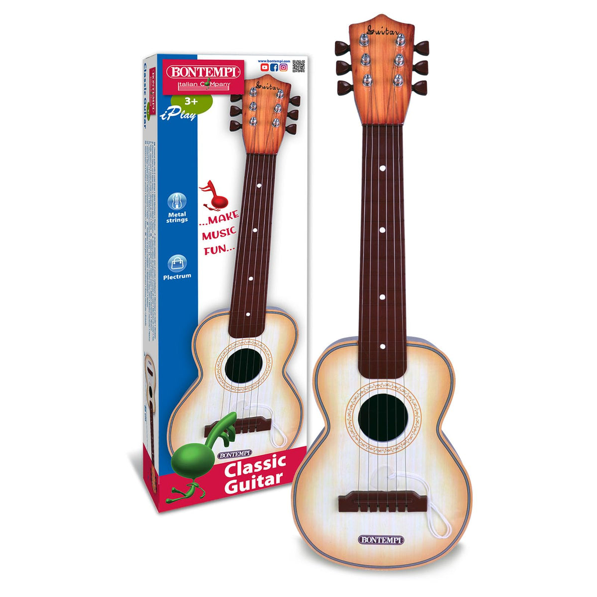 Bontempi | ClassicHarmony - Chitarra Classica in Plastica da 55 cm per Giochi Musicali Leggeri e Divertenti