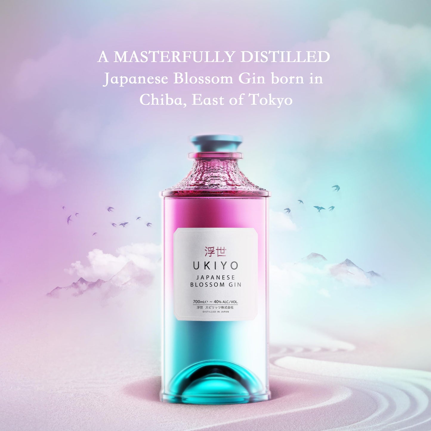 Ukiyo Japanese Blossom Gin 40% Vol. 0,7l