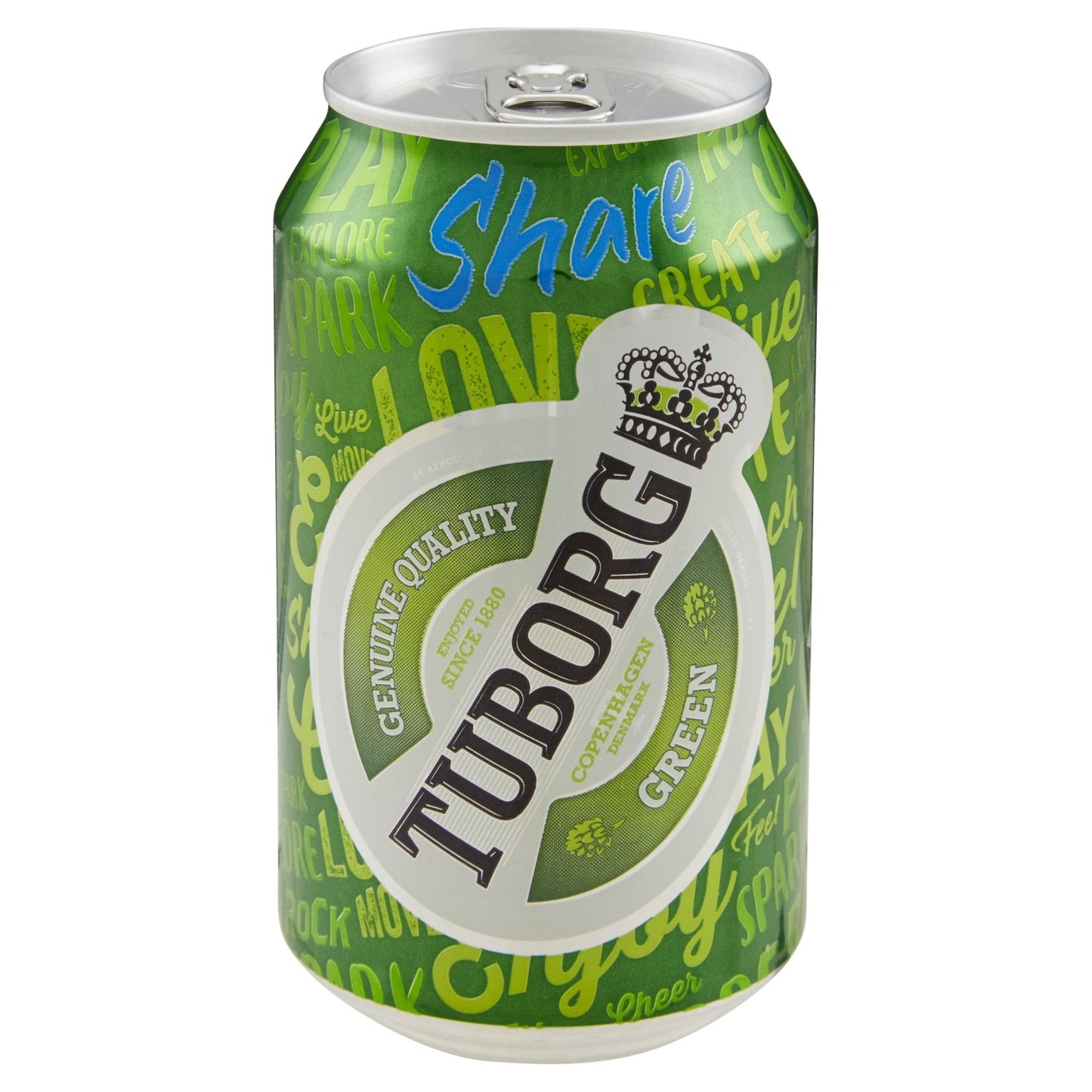 Tuborg, Cassa con 24 Lattine da 33cl, Birra Lager, Gusto Fresco e Dissetante, Gradazione Alcolica 5.0% Vol