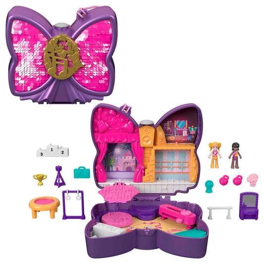 Polly Pocket - Cofanetto Fiocchetto di Danza con Accessori, Giocattolo per Bambini 4+ Anni, HCG17