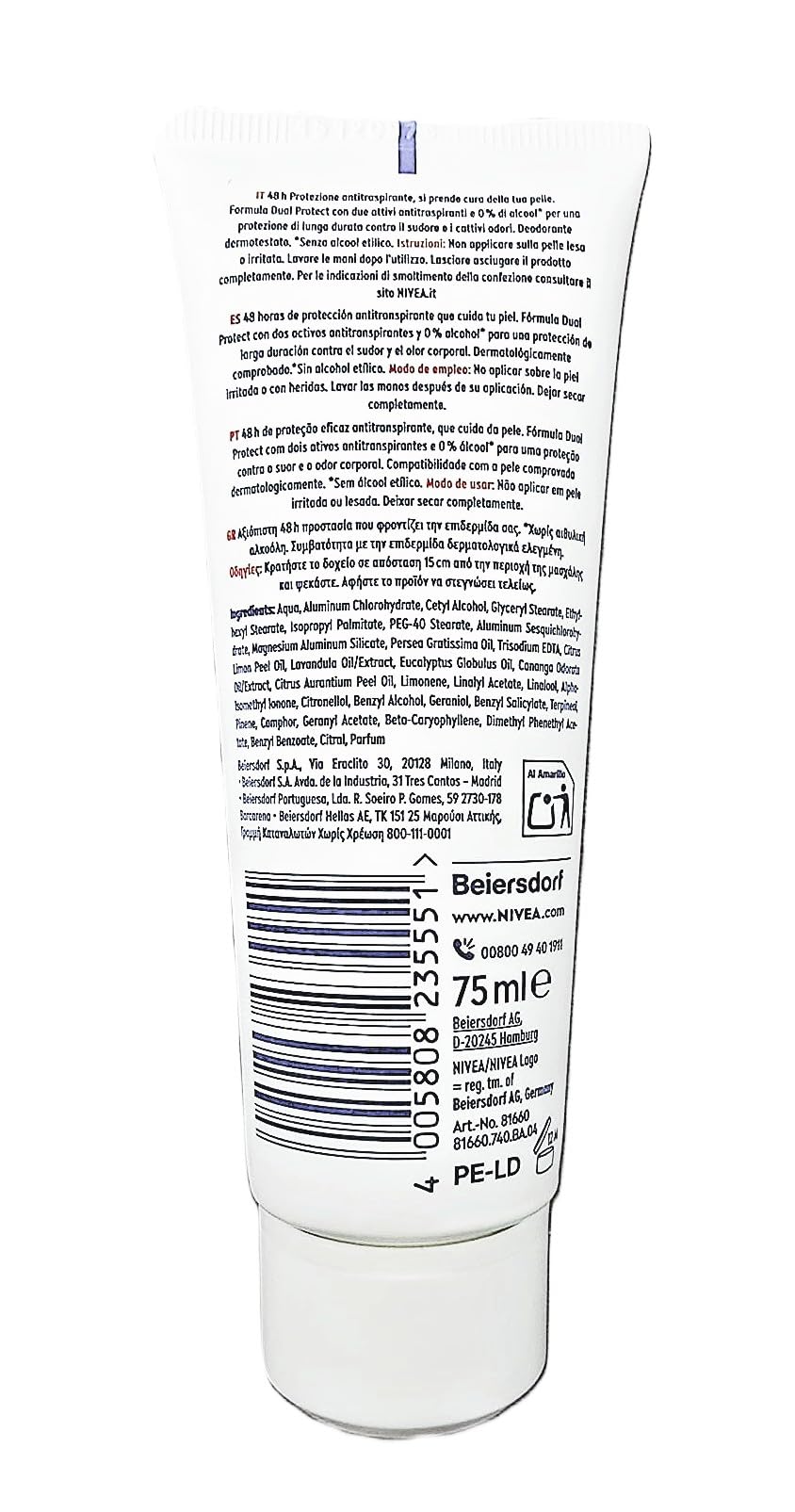 NIVEA 6 x deodorante Corpo DRY COMFORT PLUS CREMA stock offerta