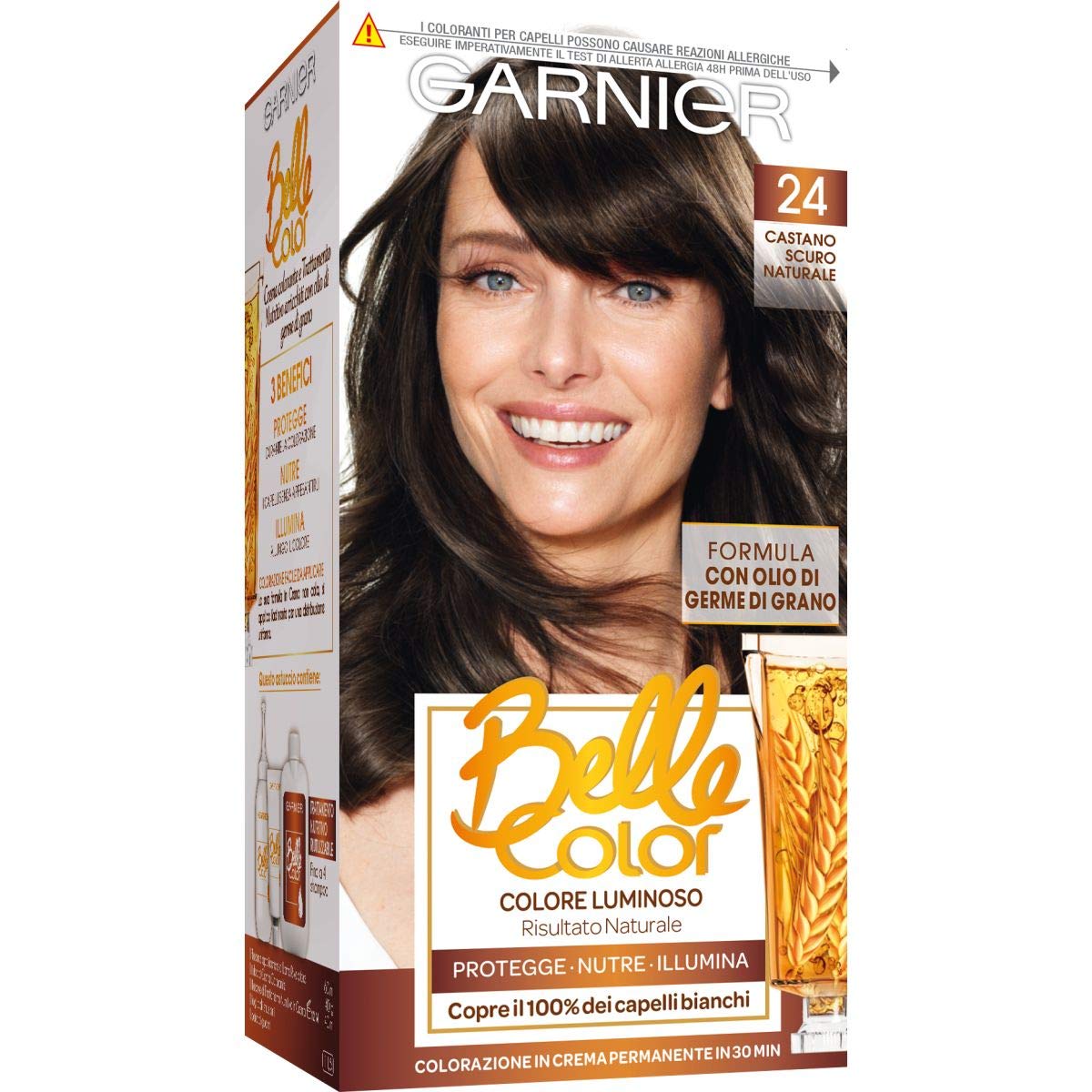 Garnier Belle Color Colorazione Permanente, 24 Castano Scuro - 1 Pacco