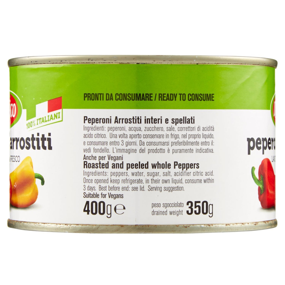 D'Amico Peperoni Arrostiti Interi e Spellati - 400 gr