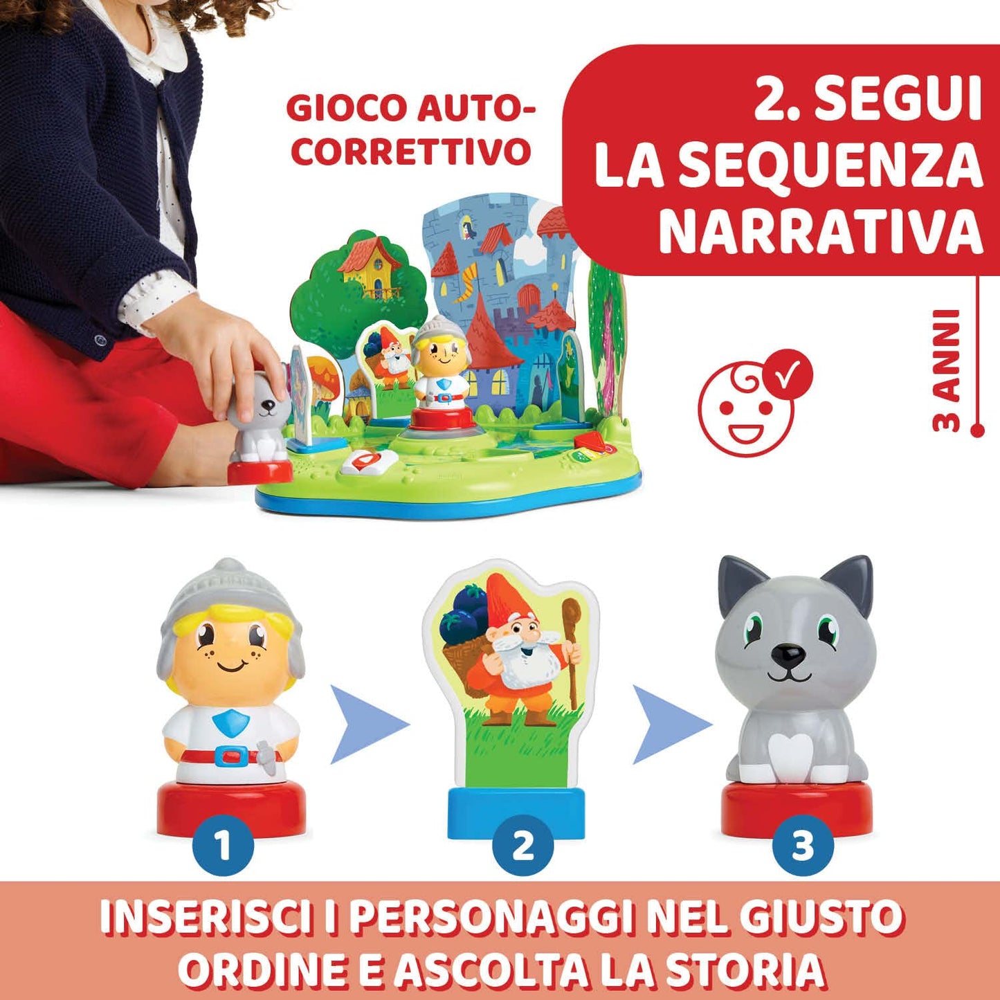 Chicco Fabulous il Creastorie, Cantastorie per Bambini 2 Anni, 6 Anni, in 4 Lingue, 10 Personaggi, 4 Modalità, 90 Min di Contenuti, Ispirato al Metodo Montessori, Ascolta e Crea Storie