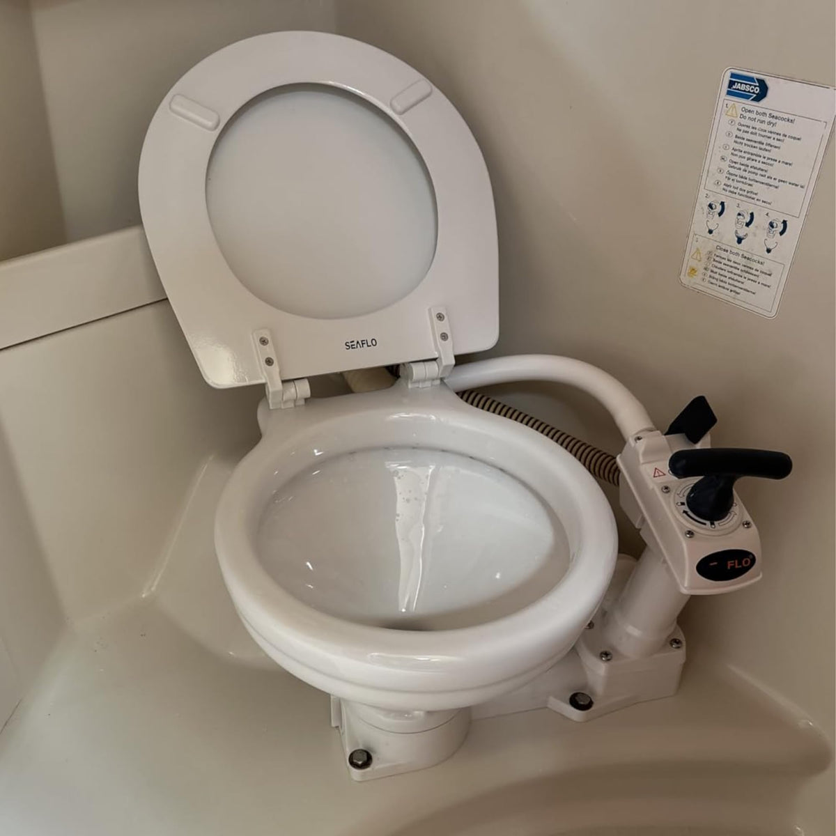 Seaflo - WC Toilette Manuale Compatta Completa - Barca Gommone Vela Nautica Camper