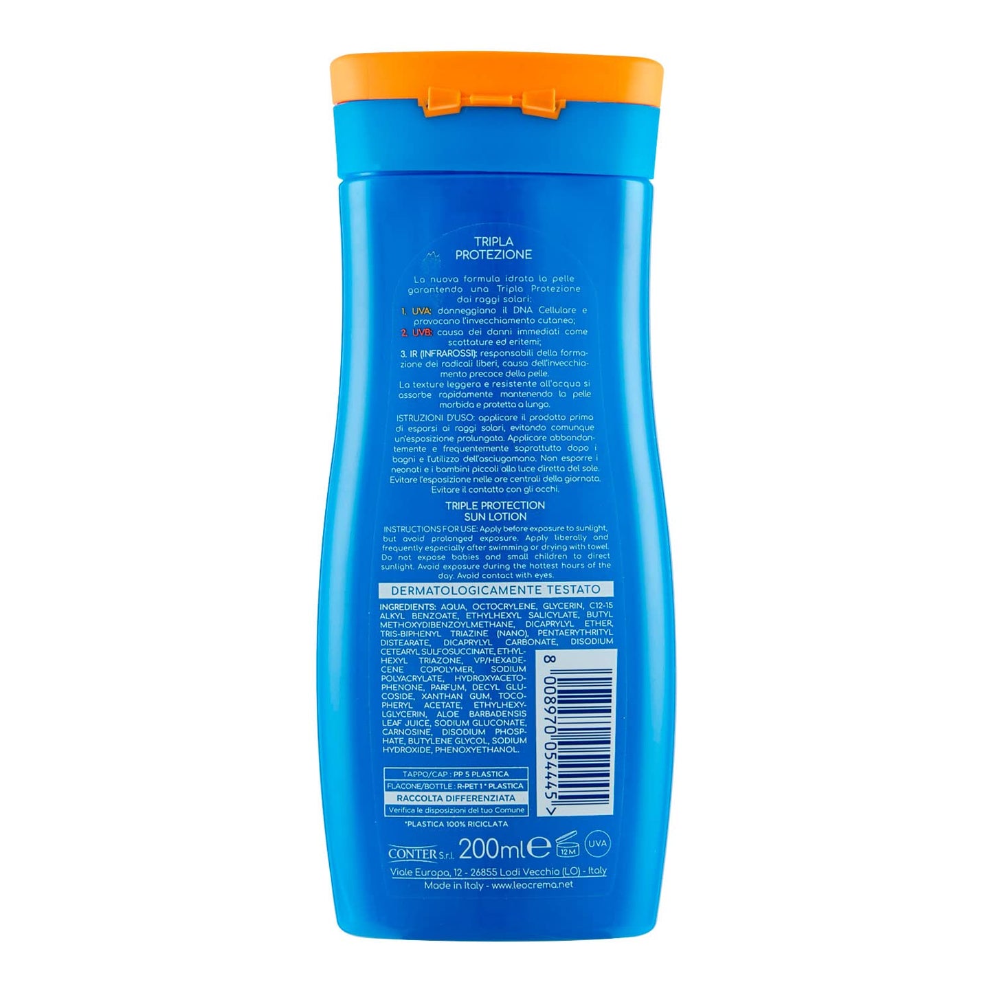 Leocrema Latte Solare Tripla Azione Spf50 200ml, 200ml