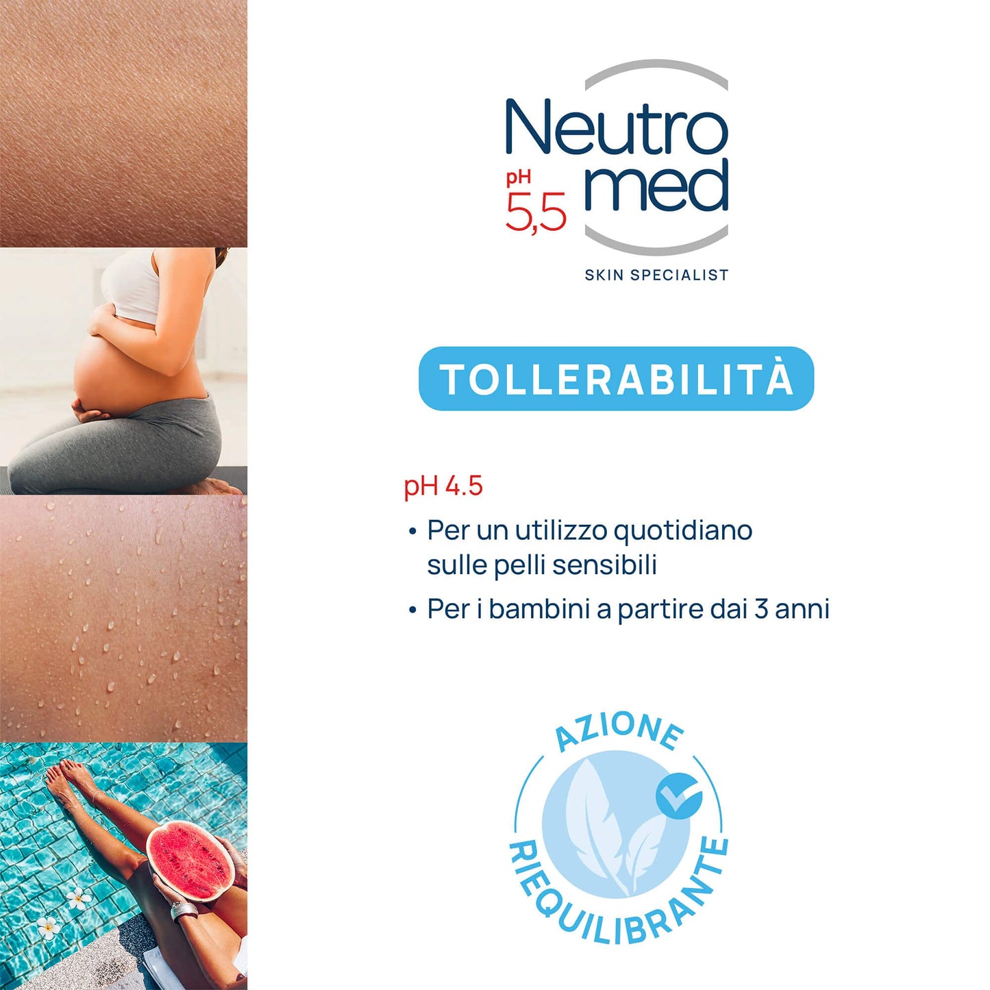Neutromed Detergente Intimo Tollerabilità, con Complesso Micellare, Azione Riequilibrante, pH 4.5, 12 Pezzi x 200 ml