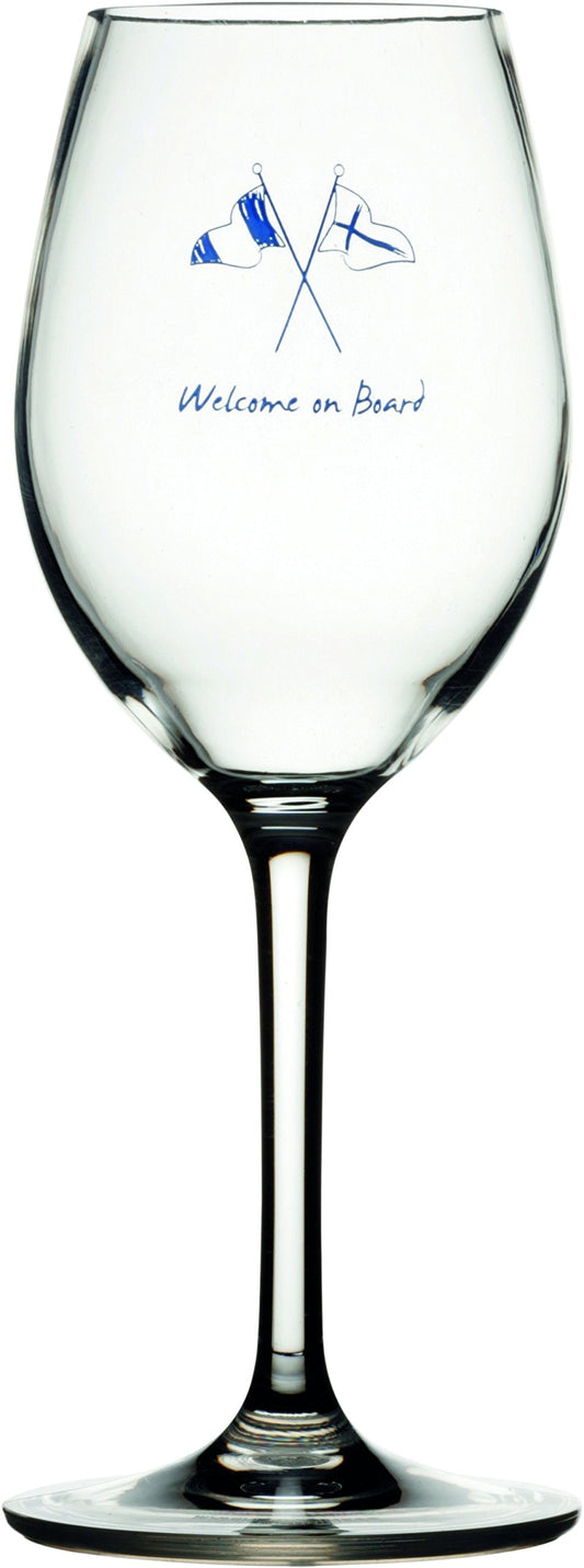 Marine Business Sea – Calice da Vino, 6 Pezzi, plastica, Colore: Trasparente, Blu Marino/Grigio