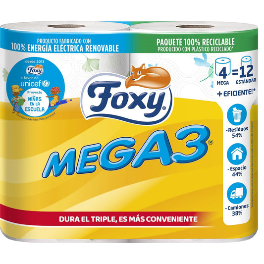 Foxy Rotoli di Carta da Cucina, Carta Igienica e Fazzoletti 400g - 4 rotoli