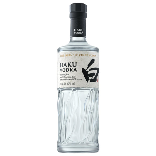 Haku - Vodka Giapponese Distillata con Riso Bianco, Morbida e Setosa, 40% Vol - Bottiglia da 70cl