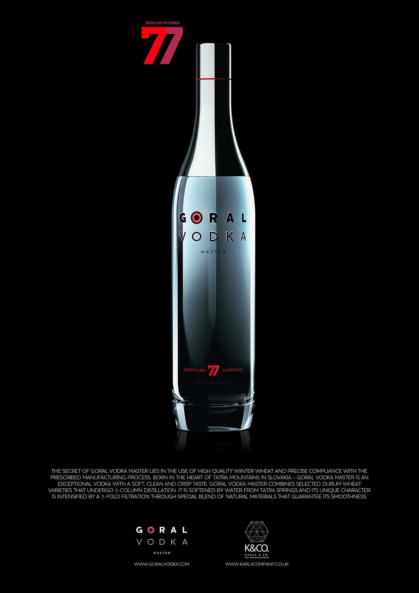 Goral Vodka 70 cl, 40º