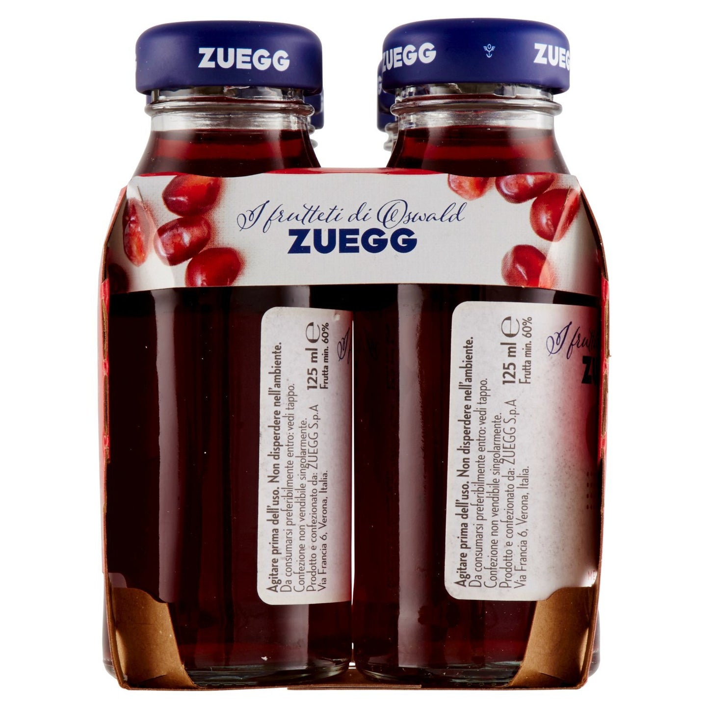 Zuegg - Succo Melograno - 4 confezioni da 6 pezzi da 125 ml [24 pezzi, 3 l]