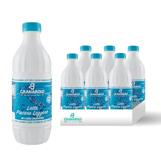 Granarolo, Latte Parzialmente Scremato da 1 Litro, 6 Confezioni di Latte 100% Italiano, UHT a Lunga Conservazione