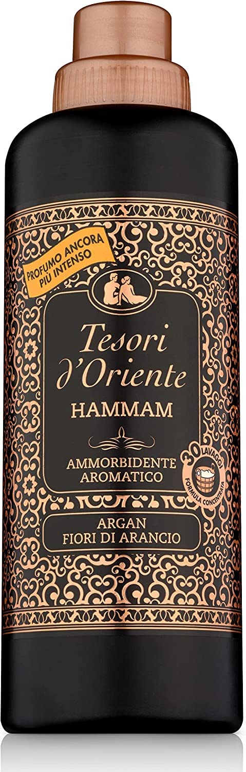 Tesori d'oriente, Hammam, ammorbidente aromatico all'olio di argan e ai fiori di arancio, 750 ml, confezione da 3 pezzi