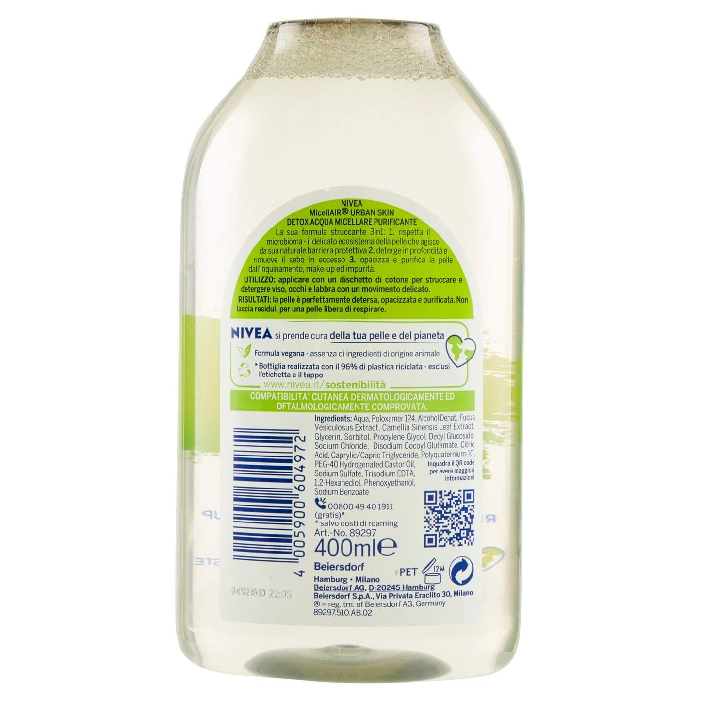 Micellair Urban Skin Detox - Acqua Micellare Purificante 400 ml