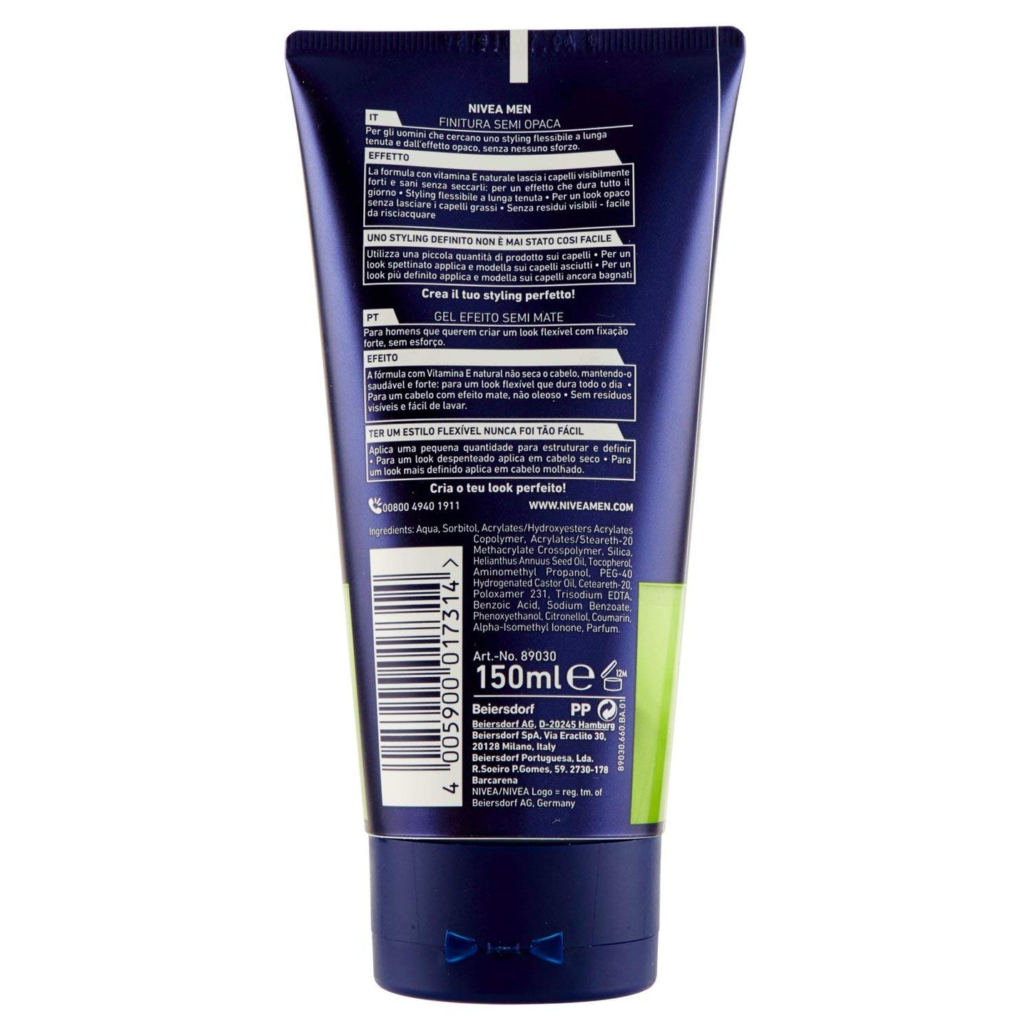 Nivea Styling Styling Gel Elastic 150Ml - [pacco da 6]