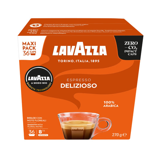 Lavazza A Modo Mio Espresso Delizioso, 360 Capsule, Tostatura Media, 10 Confezioni da 36 Capsule