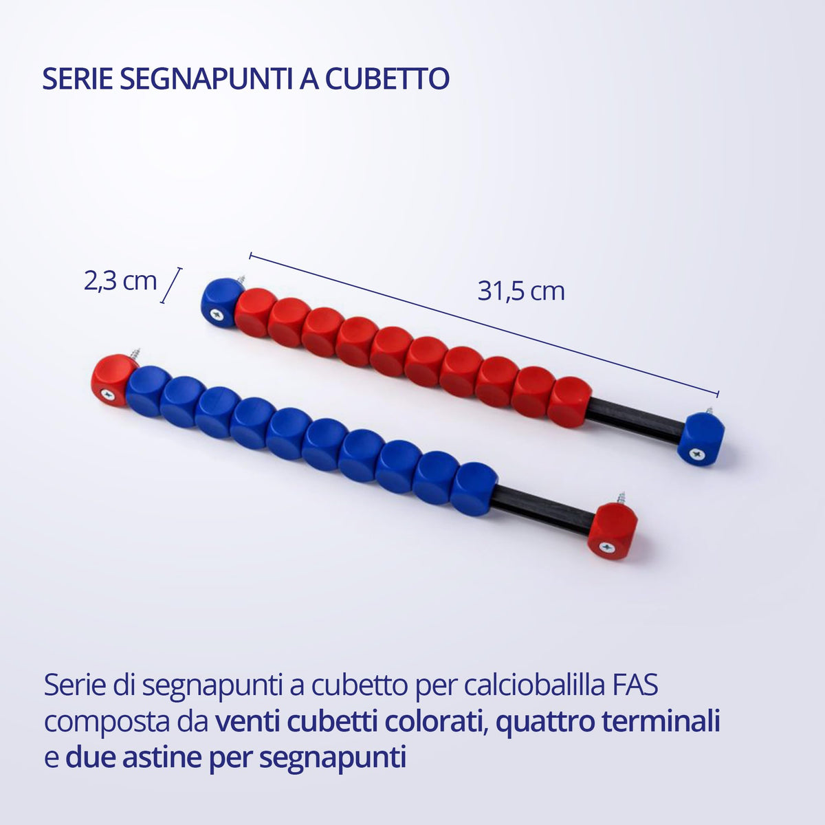 FAS Segnapunti a cubetti rosso/blu