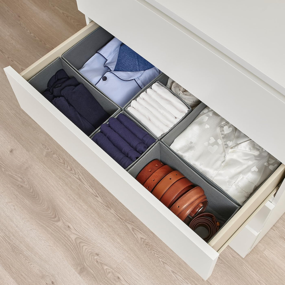 Ikea SKUBB - Set di 6 scatole, colore: Grigio scuro