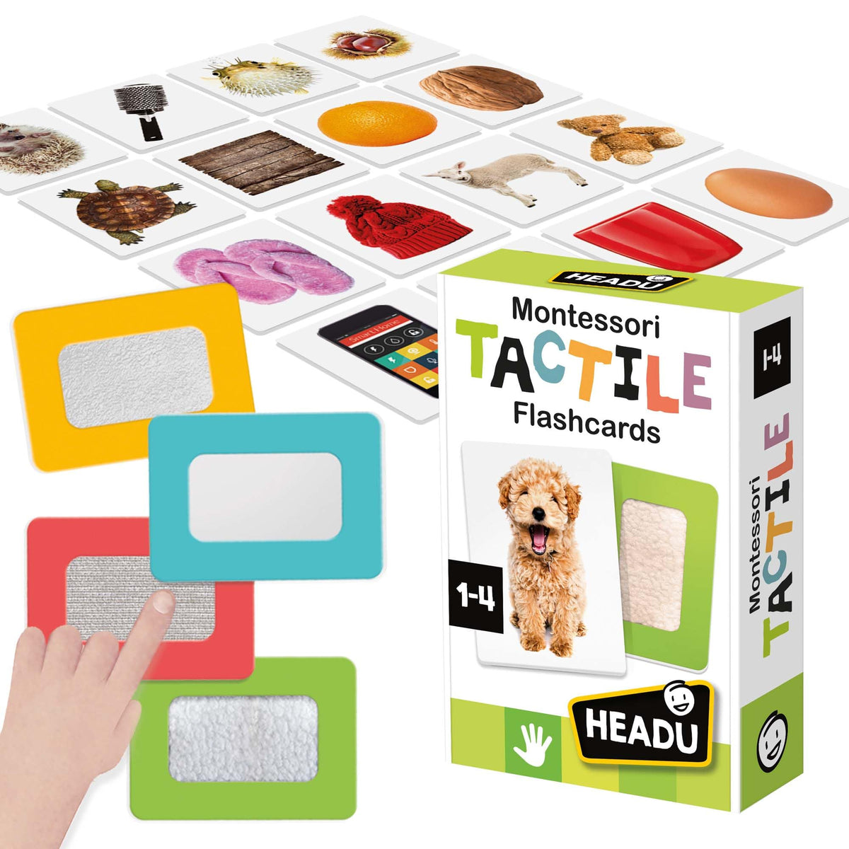 Headu Flashcards Tactile Montessori Osserva Tocca E Senti